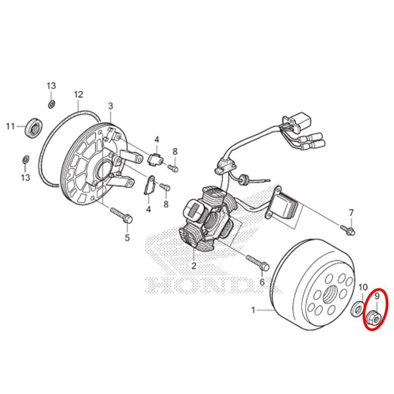 Porca Volante Magneto Biz 100-110, Pop 100-110, Elite 125 | Magalu